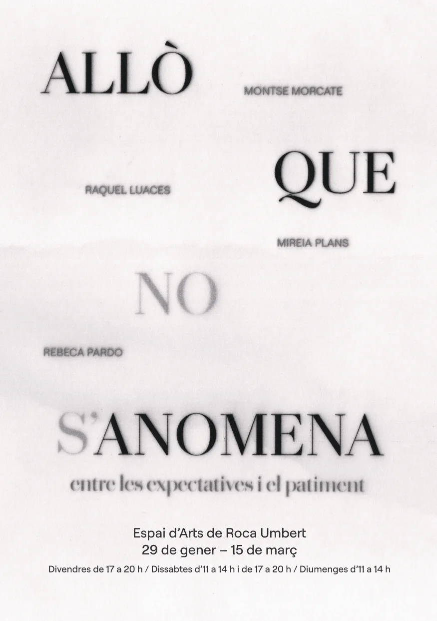 Díptic de l'exposició "Allò que no s'anomena" (pàgina 1)