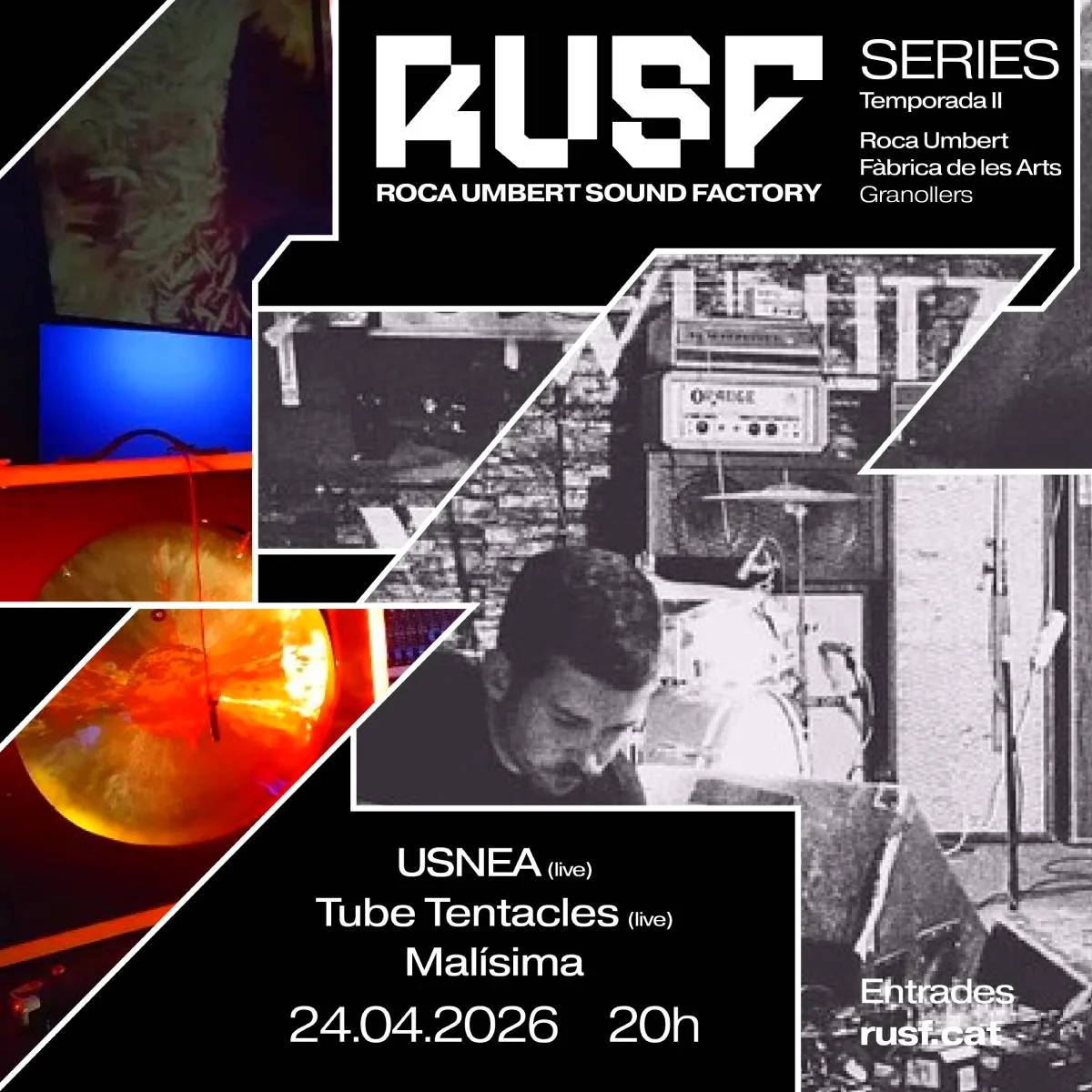 RUSF series: USNEA (live), Tube Tentacles (live), Malísima (DJ Set) | © RUSF