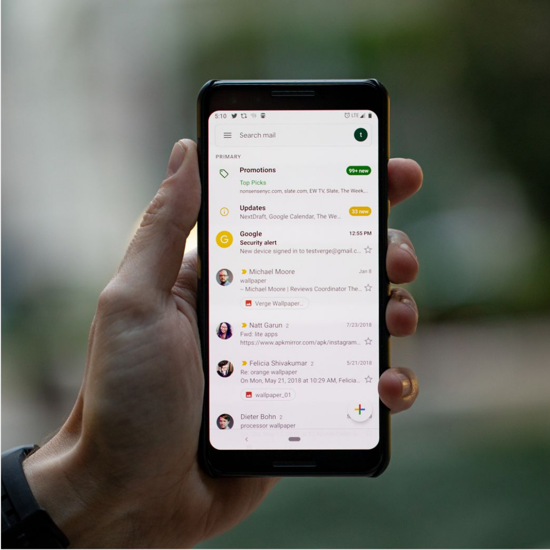 Taller de correu electrònic al mòbil