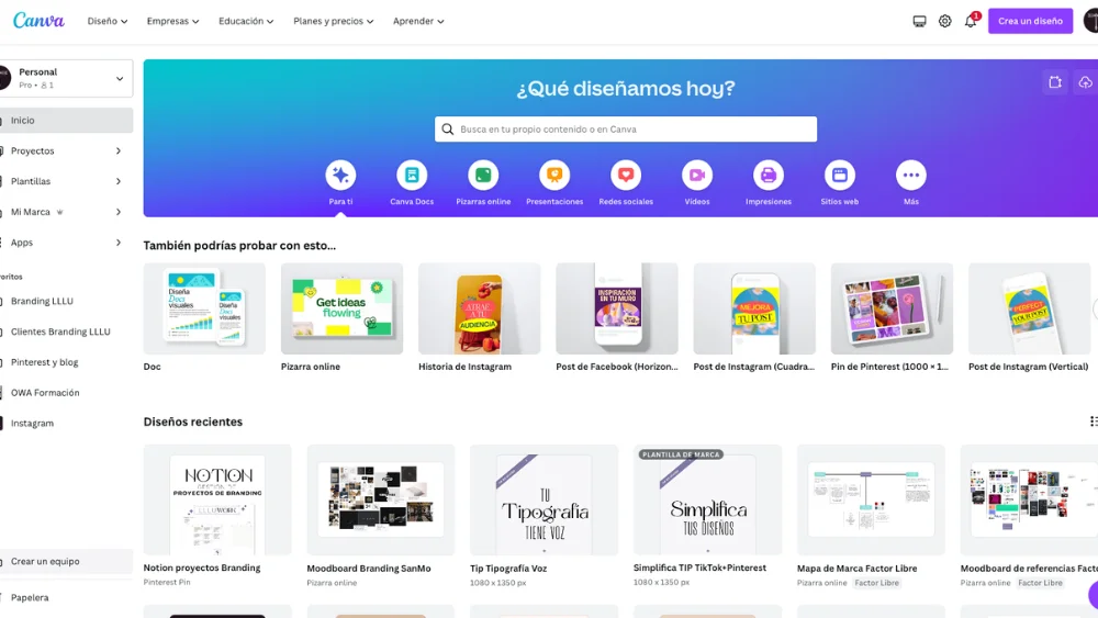 Comunica informació gràfica amb Canva