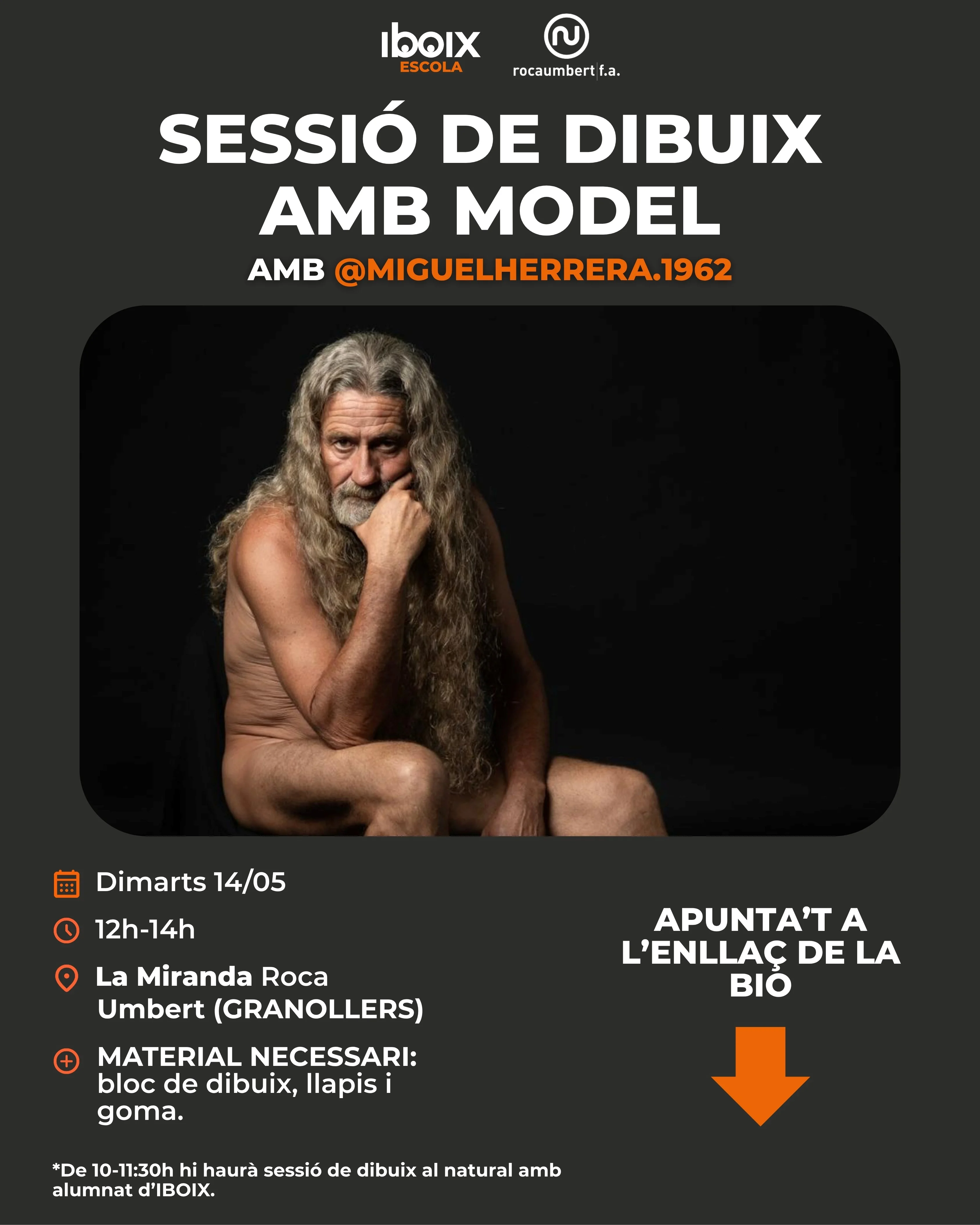 Sessió de dibuix amb model | © Iboix Escola