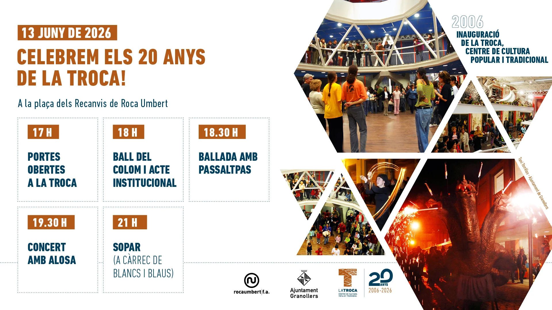 La Troca celebra 20 anys de cultura popular i tradicional a Roca Umbert | © Roca Umbert Fàbrica de les Arts
