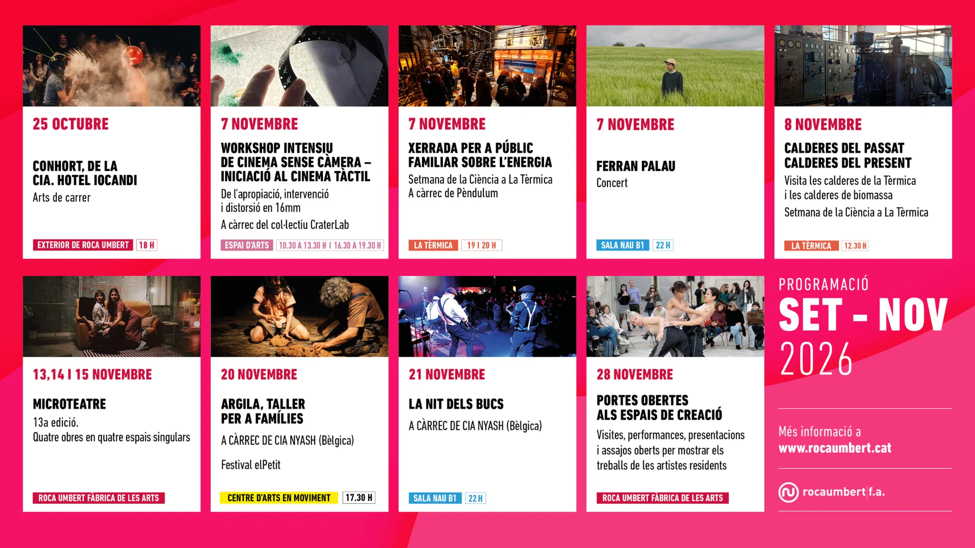 Roca Umbert presenta una nova temporada d’activitats de setembre a novembre | © Vänster - Roca Umbert Fàbrica de les Arts