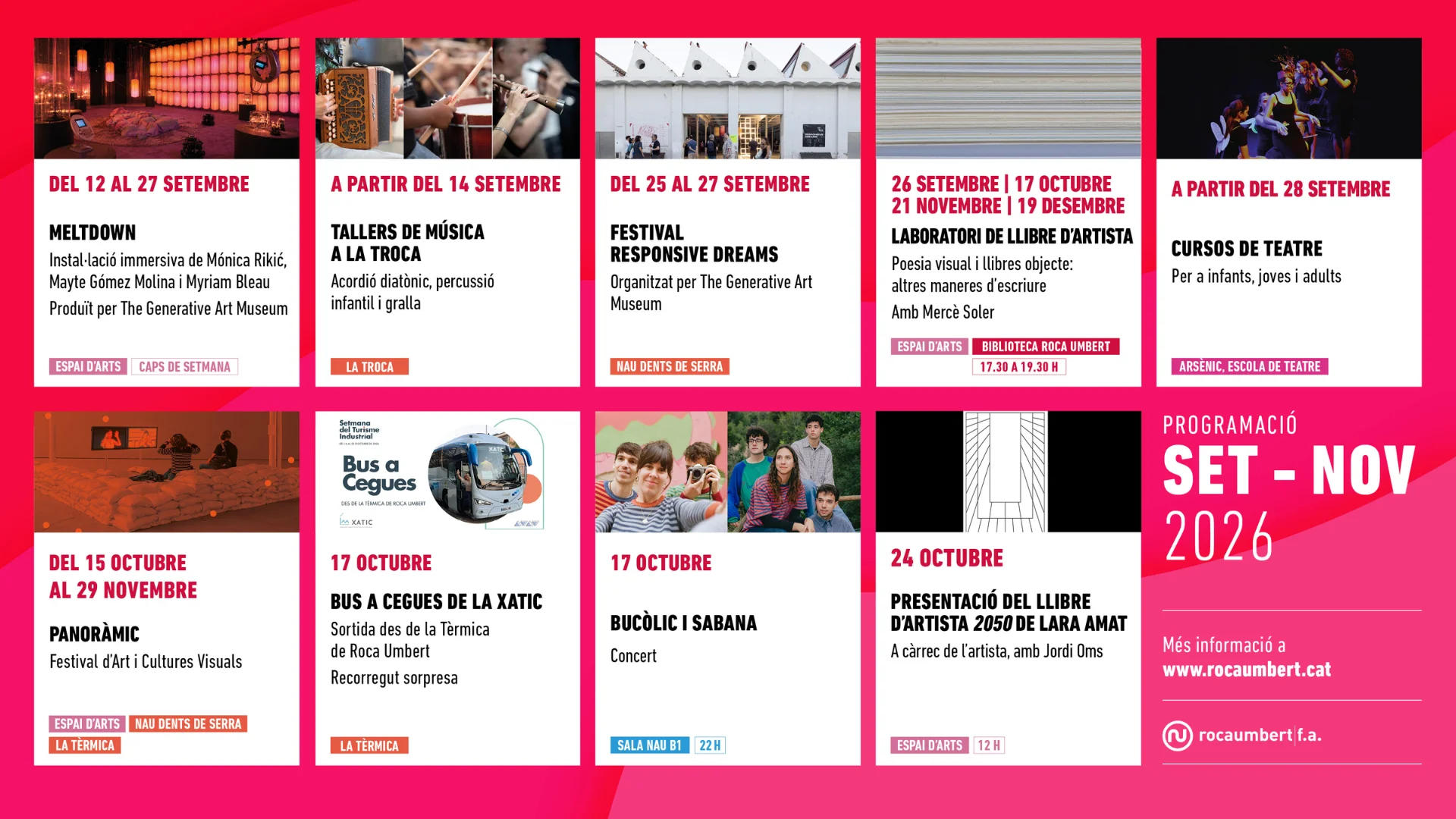Roca Umbert presenta una nova temporada d’activitats de setembre a novembre | © Vänster - Roca Umbert Fàbrica de les Arts