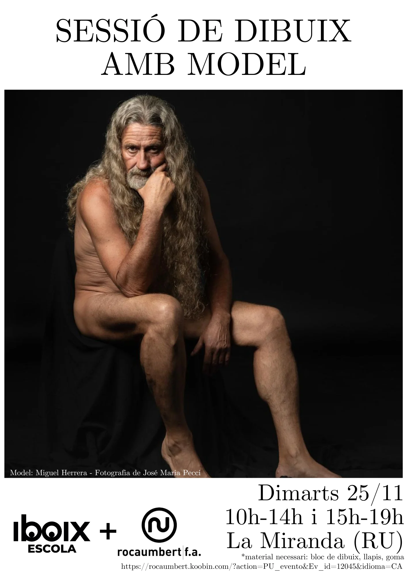 Sessió de dibuix amb model | © Iboix Escola