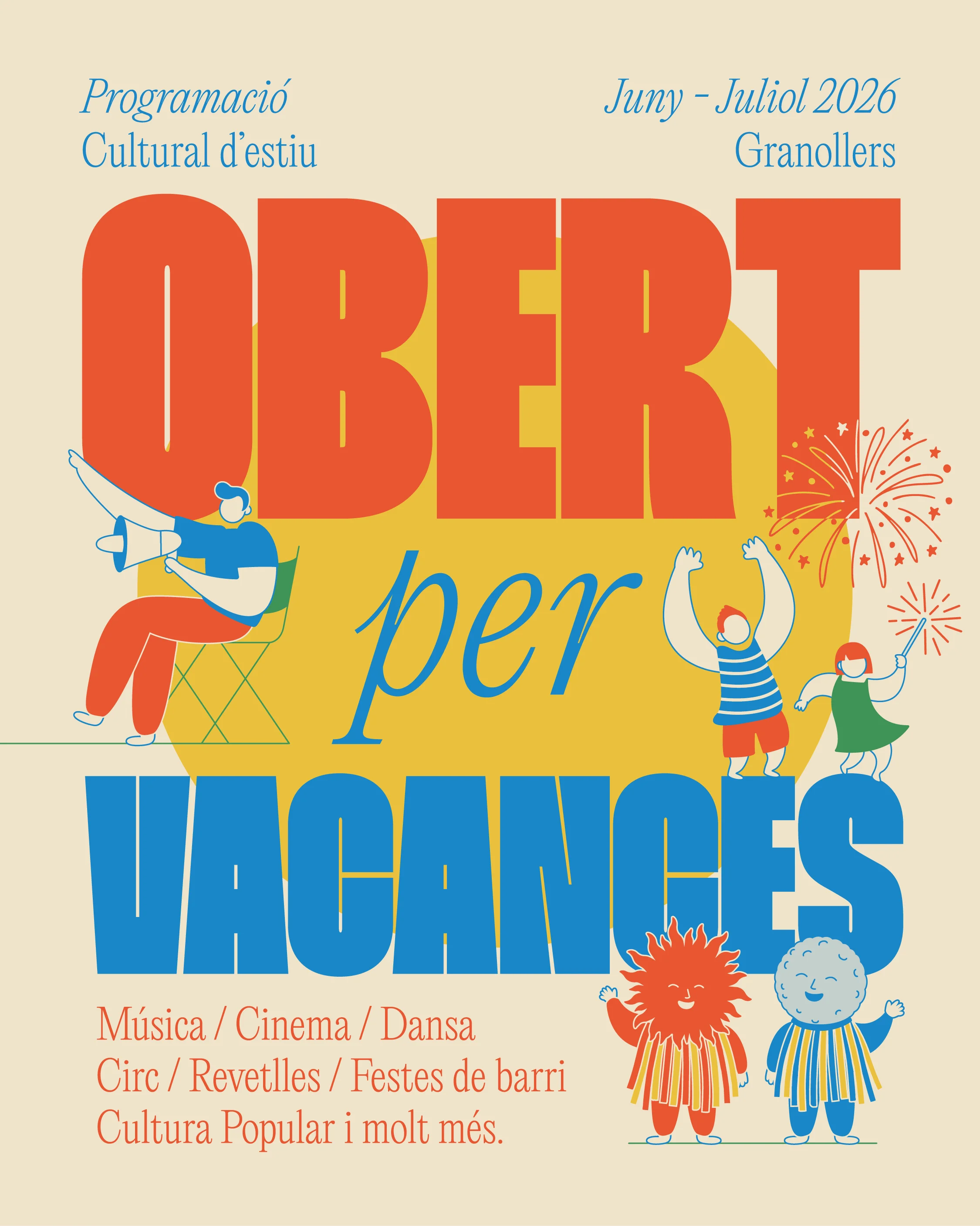 Imatge de la programació d'estiu 2026 Obert per vacances