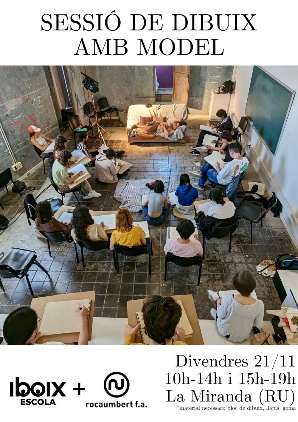 Sessió de dibuix amb model | © Iboix Escola